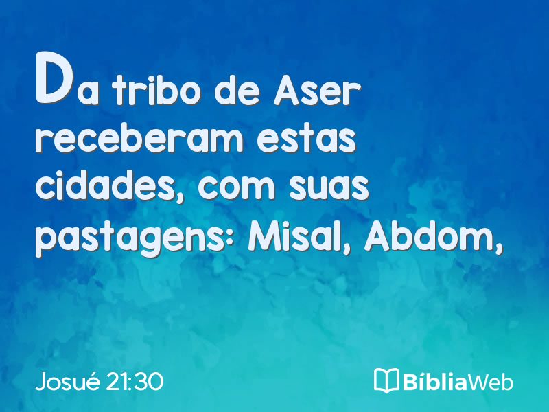 Josué 21:30 em imagem para compartilhar