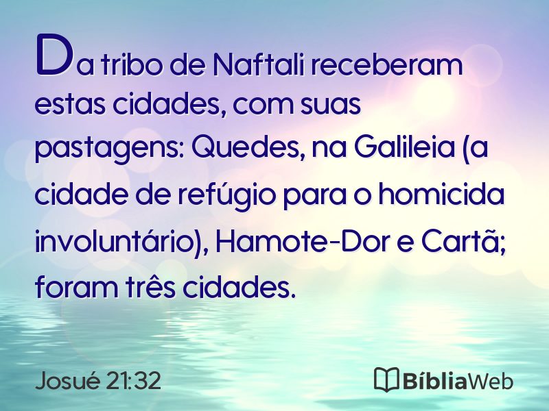 Josué 21:32 em imagem para compartilhar