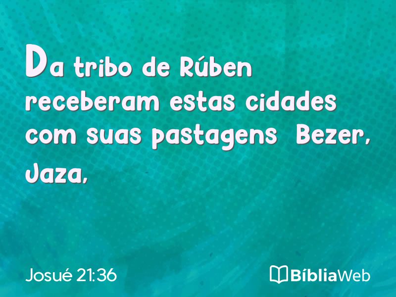Josué 21:36 em imagem para compartilhar