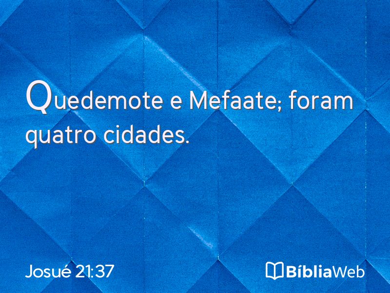 Josué 21:37 em imagem para compartilhar
