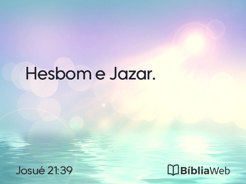 Josué 21:39 em imagem para compartilhar