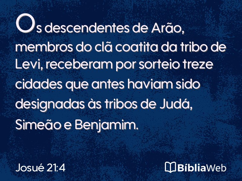Josué 21:4 em imagem para compartilhar