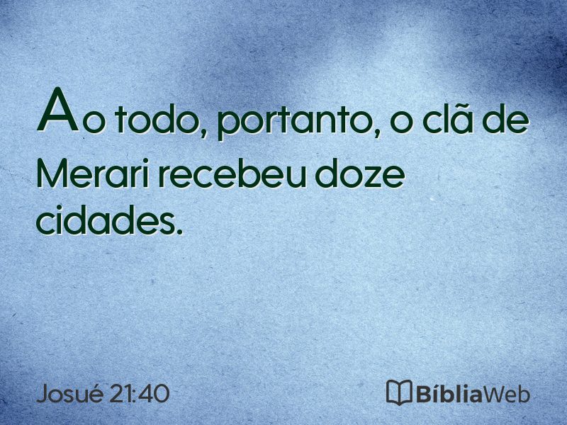 Josué 21:40 em imagem para compartilhar
