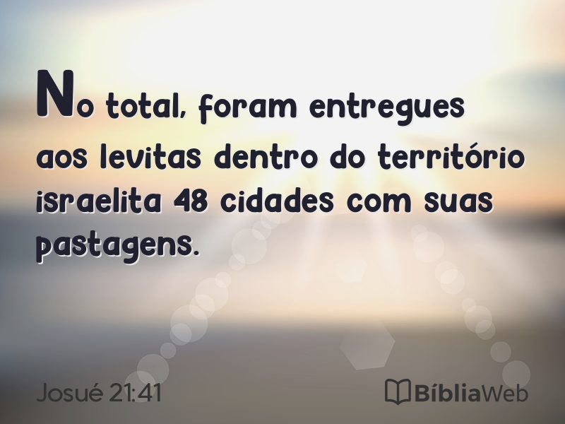 Josué 21:41 em imagem para compartilhar