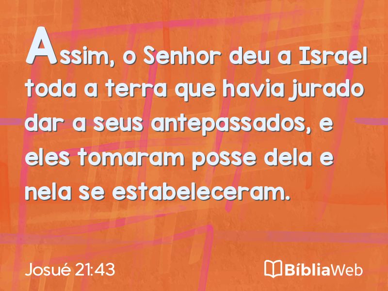 Josué 21:43 em imagem para compartilhar