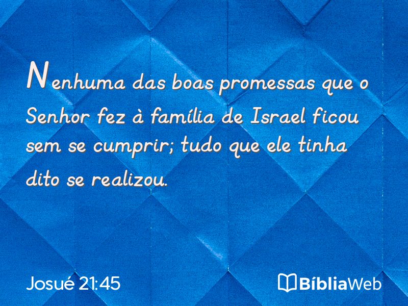 Josué 21:45 em imagem para compartilhar