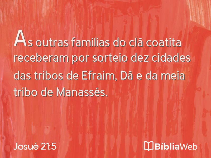 Josué 21:5 em imagem para compartilhar
