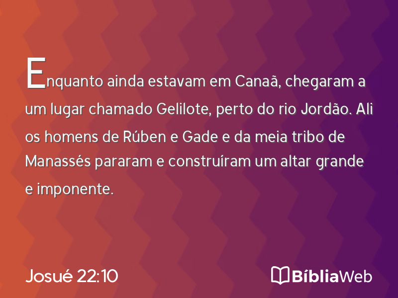 Josué 22:10 em imagem para compartilhar
