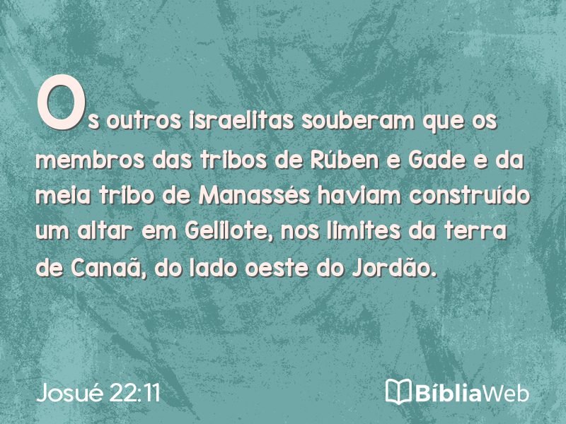 Josué 22:11 em imagem para compartilhar
