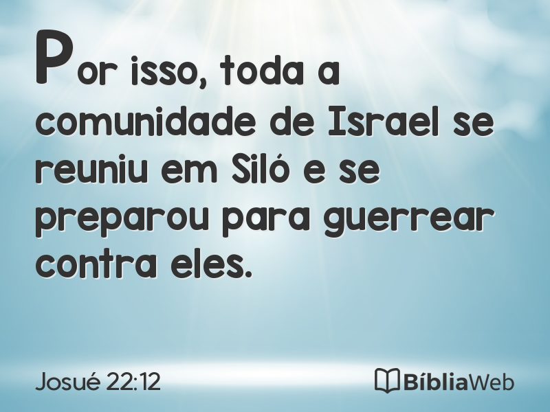 Josué 22:12 em imagem para compartilhar