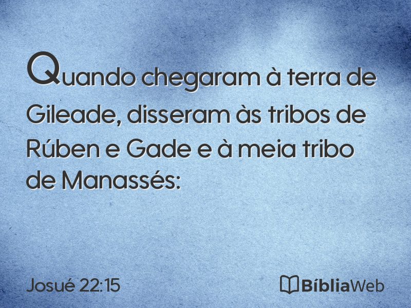 Josué 22:15 em imagem para compartilhar