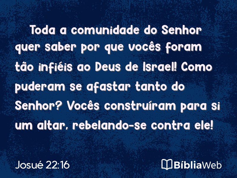 Josué 22:16 em imagem para compartilhar