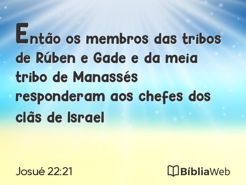 Josué 22:21 em imagem para compartilhar