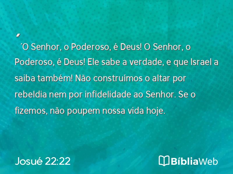 Josué 22:22 em imagem para compartilhar