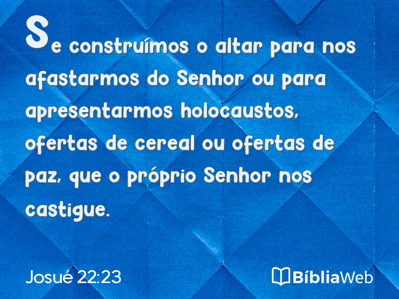 Josué 22:23 em imagem para compartilhar