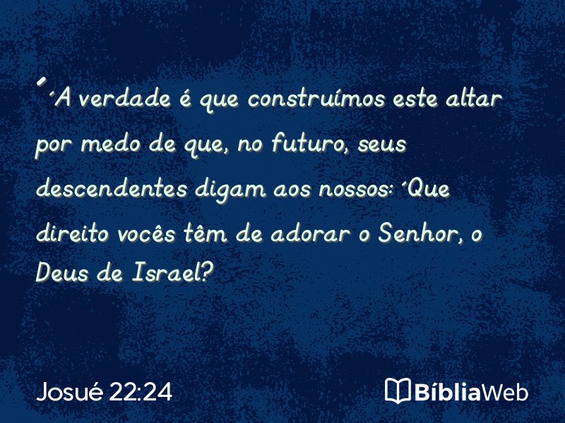 Josué 22:24 em imagem para compartilhar