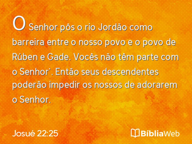 Josué 22:25 em imagem para compartilhar