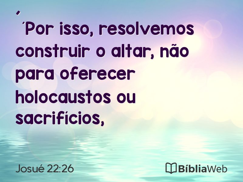 Josué 22:26 em imagem para compartilhar