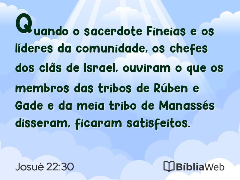 Josué 22:30 em imagem para compartilhar