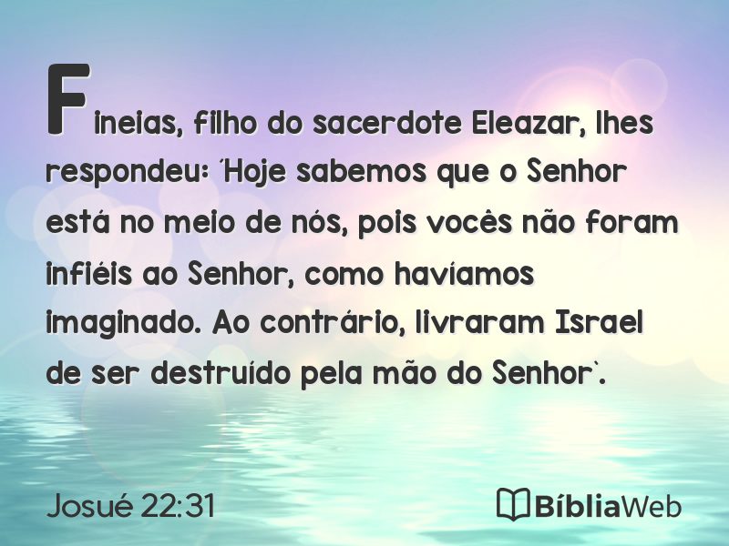 Josué 22:31 em imagem para compartilhar