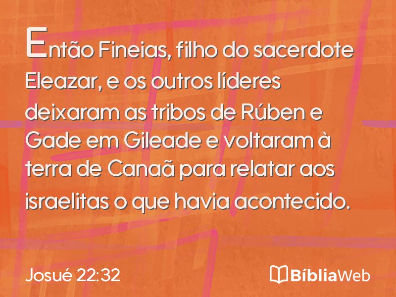 Josué 22:32 em imagem para compartilhar