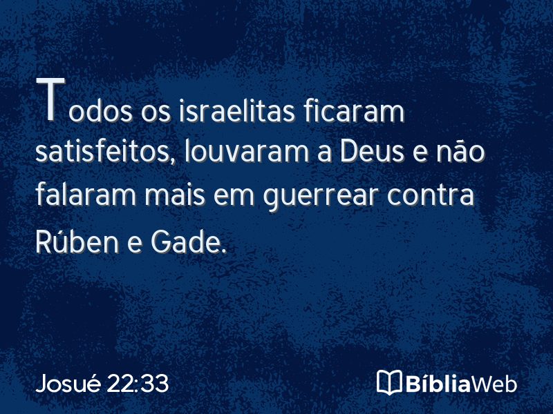 Josué 22:33 em imagem para compartilhar