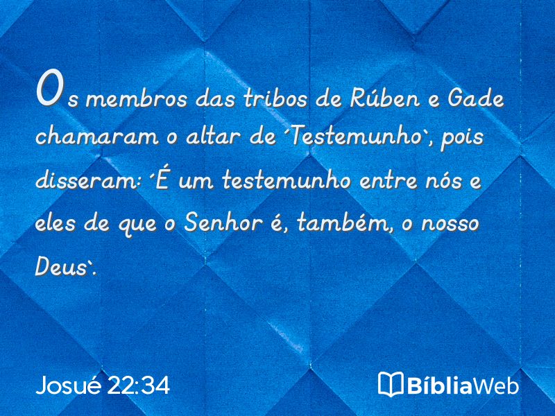 Josué 22:34 em imagem para compartilhar