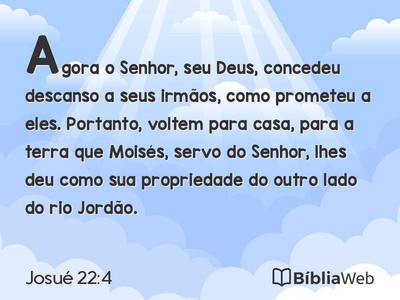 Josué 22:4 em imagem para compartilhar