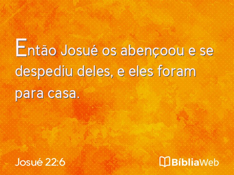 Josué 22:6 em imagem para compartilhar