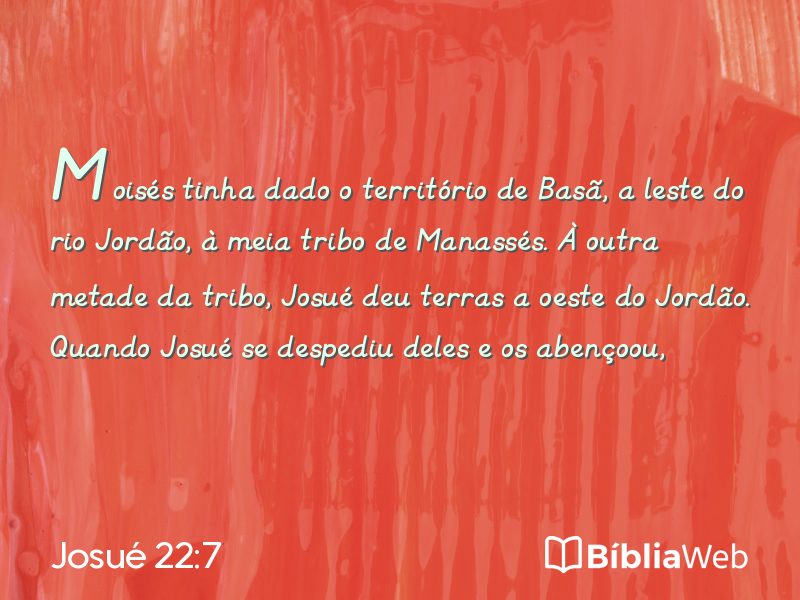 Josué 22:7 em imagem para compartilhar
