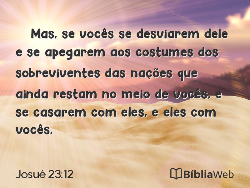 Josué 23:12 em imagem para compartilhar