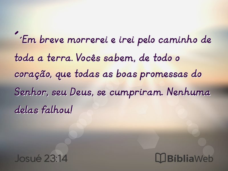 Josué 23:14 em imagem para compartilhar