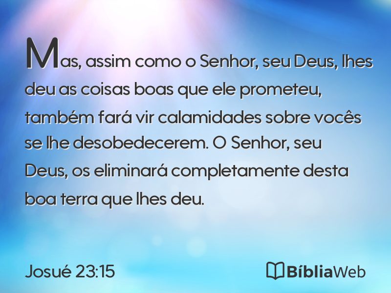 Josué 23:15 em imagem para compartilhar