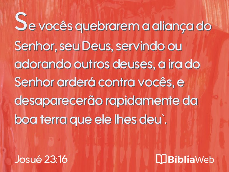 Josué 23:16 em imagem para compartilhar
