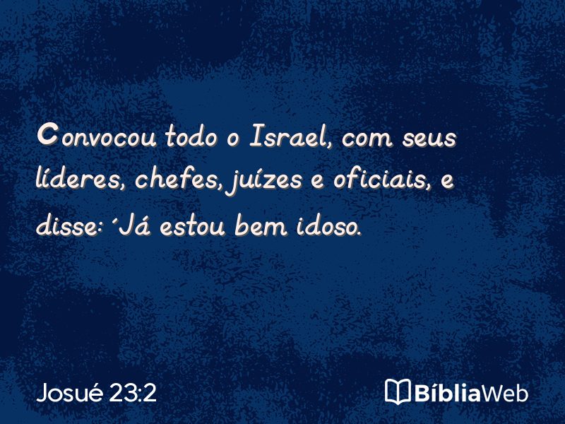 Josué 23:2 em imagem para compartilhar