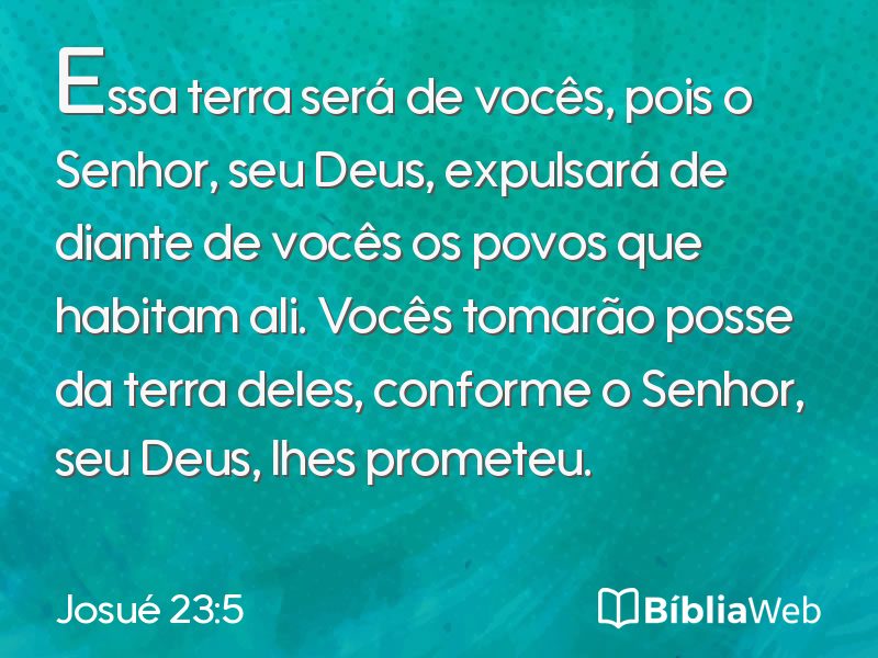 Josué 23:5 em imagem para compartilhar