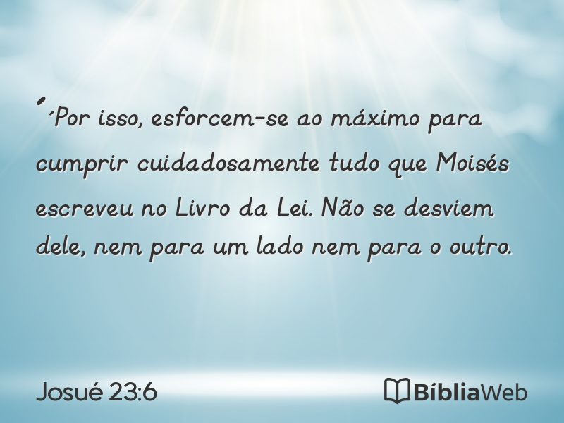 Josué 23:6 em imagem para compartilhar