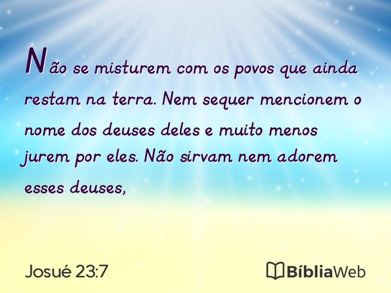 Josué 23:7 em imagem para compartilhar