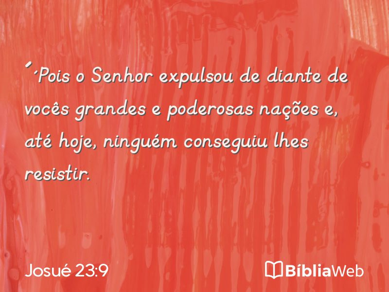 Josué 23:9 em imagem para compartilhar