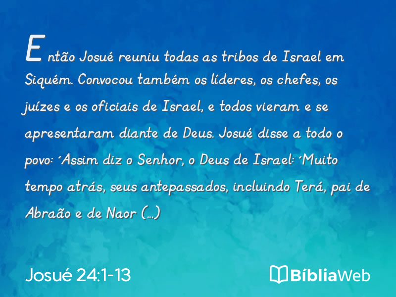 Josué 24:1-13 em imagem para compartilhar