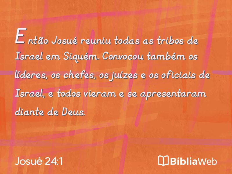 Josué 24:1 em imagem para compartilhar