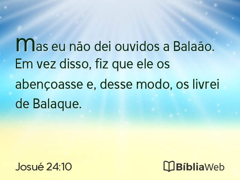 Josué 24:10 em imagem para compartilhar