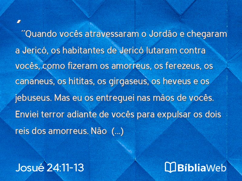 Josué 24:11-13 em imagem para compartilhar