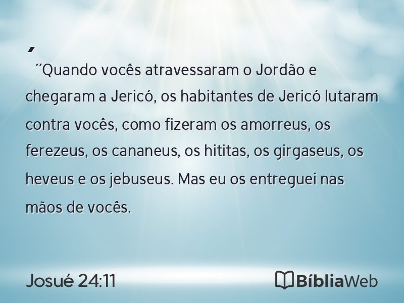 Josué 24:11 em imagem para compartilhar