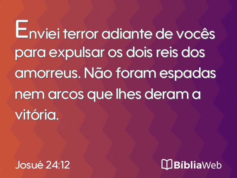 Josué 24:12 em imagem para compartilhar
