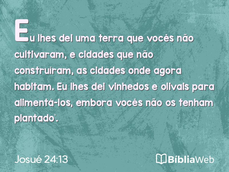Josué 24:13 em imagem para compartilhar