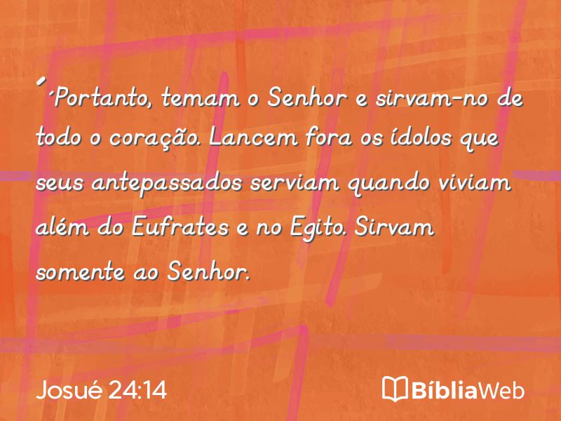Josué 24:14 em imagem para compartilhar