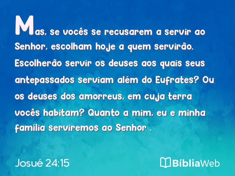 Josué 24:15 em imagem para compartilhar