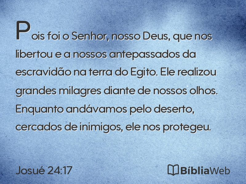 Josué 24:17 em imagem para compartilhar
