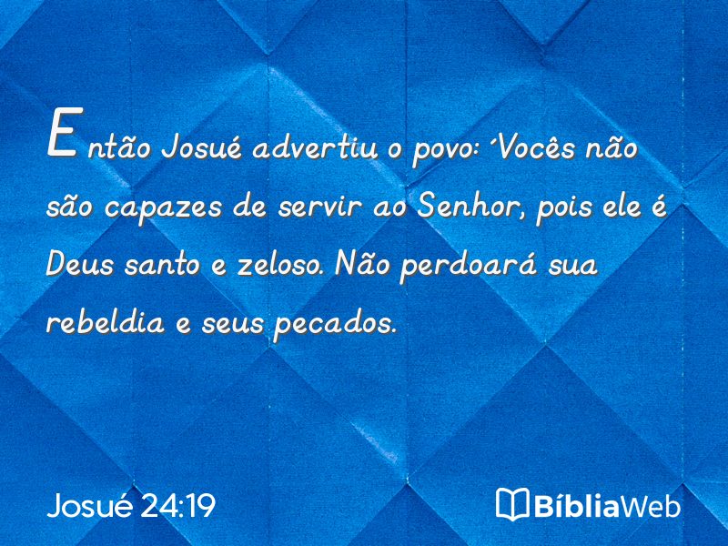 Josué 24:19 em imagem para compartilhar